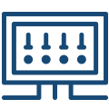 Electrical installation icon in blue